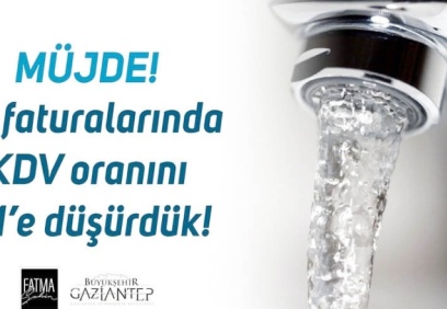 Su kullanım bedelinde KDV oranı yüzde 8’den yüzde 1’e indirildi