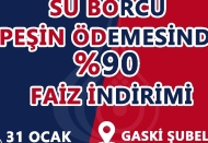 Su ve atık su borçları 6-9-12 veya 18 taksit yapılacak