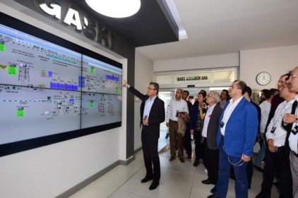 Su yöneticiler GASKİ&#8217;nin projelerini gezdi
