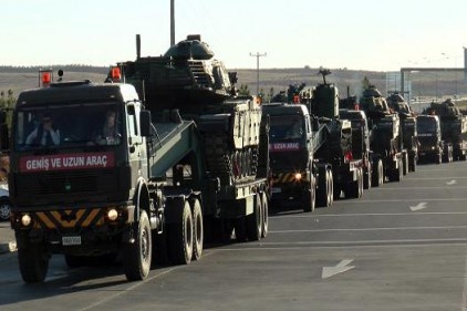 Suriye sınırına tanklar için destek aracı gönderildi