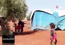 Suriye'deki göçmenlerin trajedisi kamerada