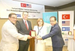 Suriyeli mültecilerin geri kazanım projesi tamamlandı