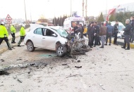 Sürücünün öldüğü feci kaza güvenlik kamerasında