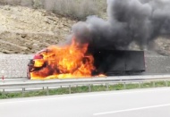 Tacikistan’dan Gaziantep’e getirilen 600 bin liralık pamuk, Samsun’da yandı