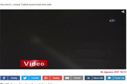 Tadilat sesine kızdı evini yaktı