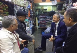 Tahmazoğlu, esnafla bir araya geldi