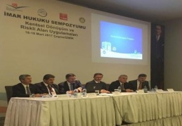 Tahmazoğlu imar hukuku ve kentsel dönüşüm sempozyumuna katıldı