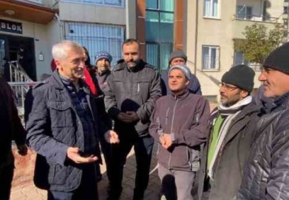 Tahmazoğlu, yan yattı denilen konutları ziyaret etti