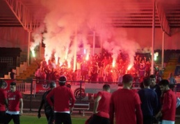 Taraftarlar takıma, Ümraniyespor maçı öncesi moral verdi