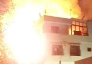 Tarihi Antep evinde çıkan yangın büyümeden söndürüldü