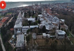 Tarihinin en büyük restorasyonunu geçiren Topkapı Sarayı havadan görüntülendi