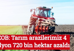 Tarım arazilerimiz 4 milyon 720 bin hektar azaldı