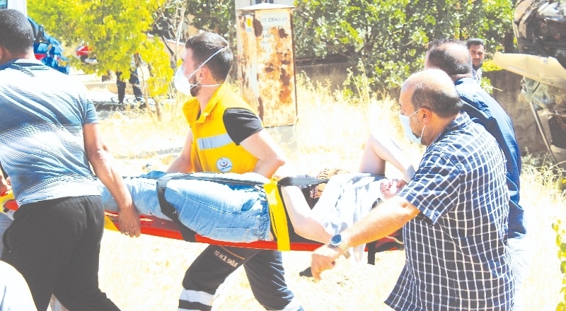 Tarlaya uçan araca fıstık ağacı ok gibi saplandı