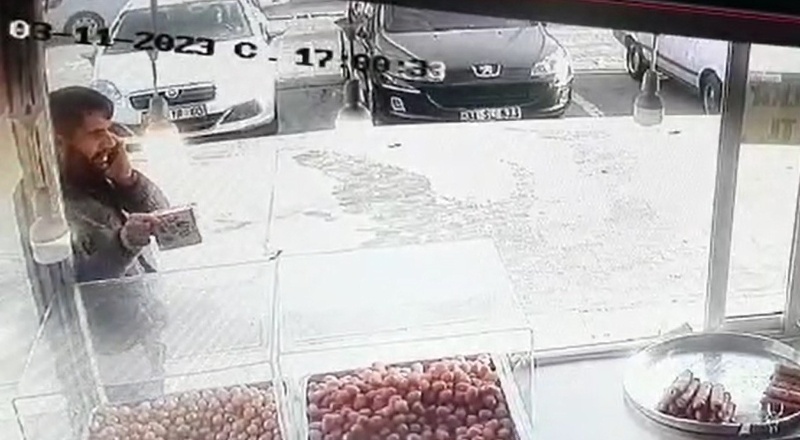 Tatlıcıdan sadaka kutusunu çaldı