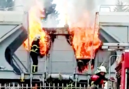 TCDD personeline ait vagonlar yandı