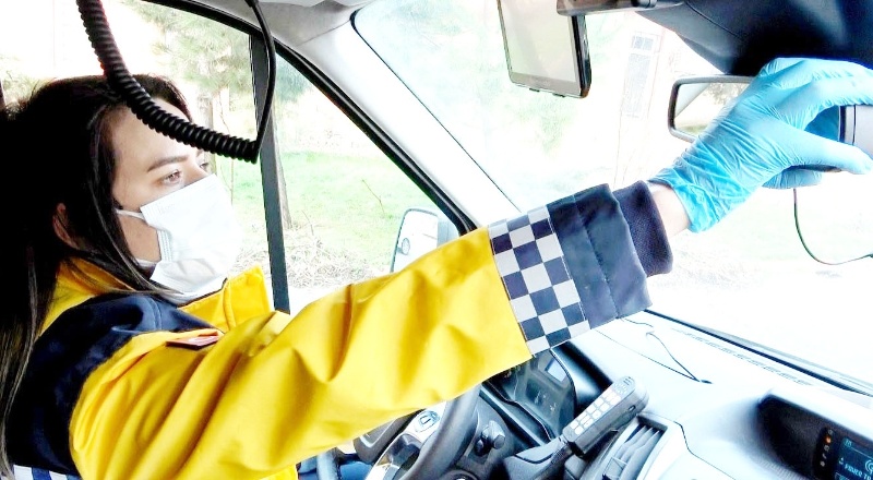 Tek kadın ambulans şoförü