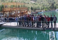 Tekne ile Rumkale keyfi yaşadılar