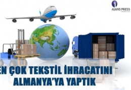 Tekstil ihracatının 779,48 milyon Euro olduğu görüldü