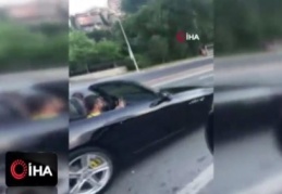 TEM otoyolunda lüks otomobilli düğün konvoyunda 'drift' terörü