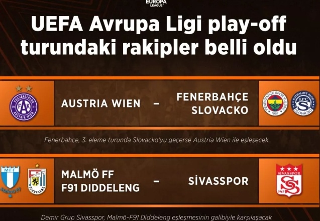 Temsilcilerimizin rakipleri belli oldu!