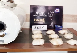 Termosifonda 3 kilo metamfetamin ele geçirildi