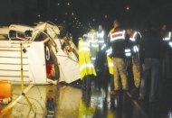 Ters şeride giren araç kaza yaptı