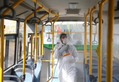 Ticari taksiler de dezenfekte ediliyor