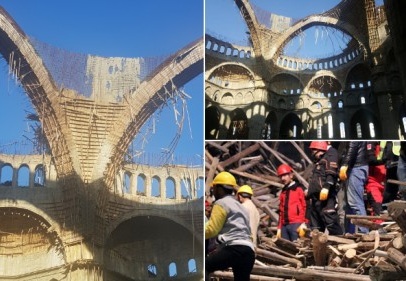 TMMOB: Çöken iskele, 50-60 metre yükseklikte ahşap iskeledir