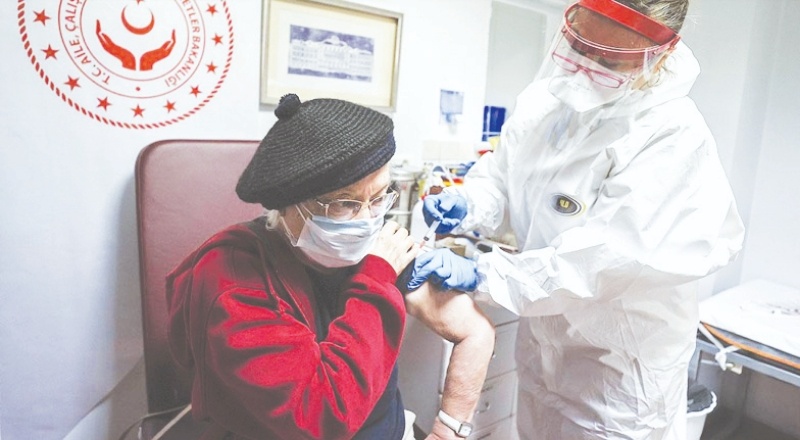 Toplumun yüzde 58'i iki doz aşı yaptırdı