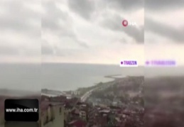 Trabzon'da yıldırım böyle düştü