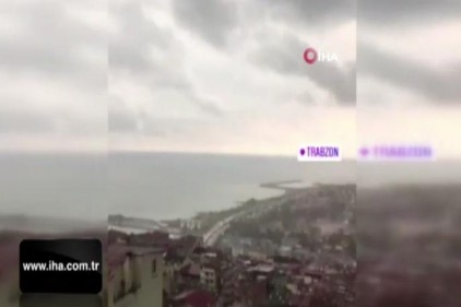 Trabzon&#039;da yıldırım böyle düştü
