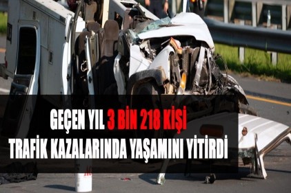 Trafik kazalarında 3 bin 218 kişi yaşamını yitirdi