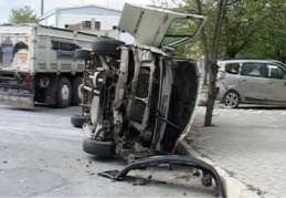 Trafik kazasında 21 kişi yaralandı