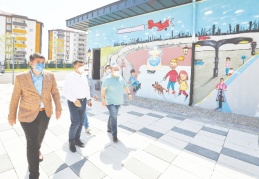 Trafik parkında minyatür bir şehir oluşturuldu