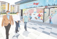 Trafik parkında minyatür bir şehir oluşturuldu