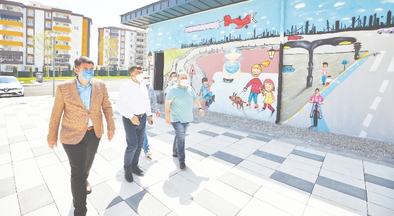 Trafik parkında minyatür bir şehir oluşturuldu