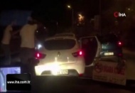 Trafikte maganda dehşeti kamerada