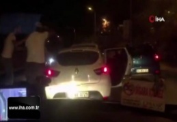 Trafikte maganda dehşeti kamerada