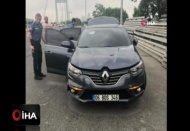 Trafikte makas atarak ilerleyen şahsı polis lastiklerine ateş açarak durdurdu