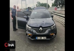 Trafikte makas atarak ilerleyen şahsı polis lastiklerine ateş açarak durdurdu
