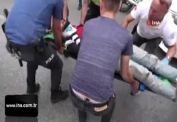 Trafikte sohbet ve kaza anı kamerada