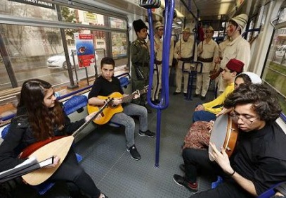 Tramvayda 18 Mart Çanakkale Zaferi'nin 103. Yılı etkinliği