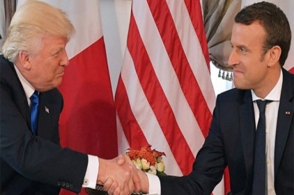 Trump, Macron&#039;u üst düzeyde ağırlıyor