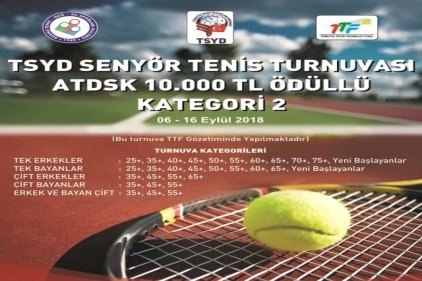 TSYD Adana Senyör Tenis Turnuvası başlıyor 