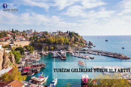 Turizm geliri, 2017 yılının aynı aylarına göre yüzde 31,3 arttı