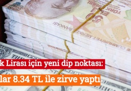 Türk Lirası için yeni dip noktası: Dolar 8.34 TL ile zirve yaptı