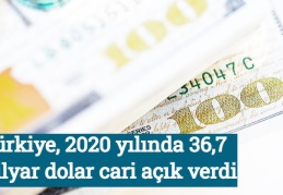 Türkiye, 2020 yılında 36,7 milyar dolar cari açık verdi