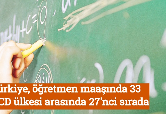 Türkiye, öğretmen maaşında 33 OECD ülkesi arasında 27'nci sırada