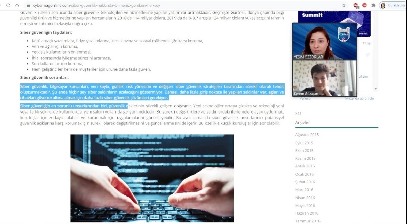 Türkiye siber zeka bilgi yarışmasında ilk 50’ye girdi