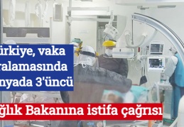 Türkiye, vaka sıralamasında dünyada 3'üncü